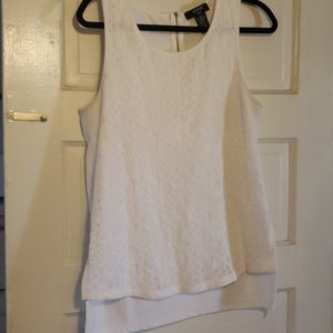 White lace tank